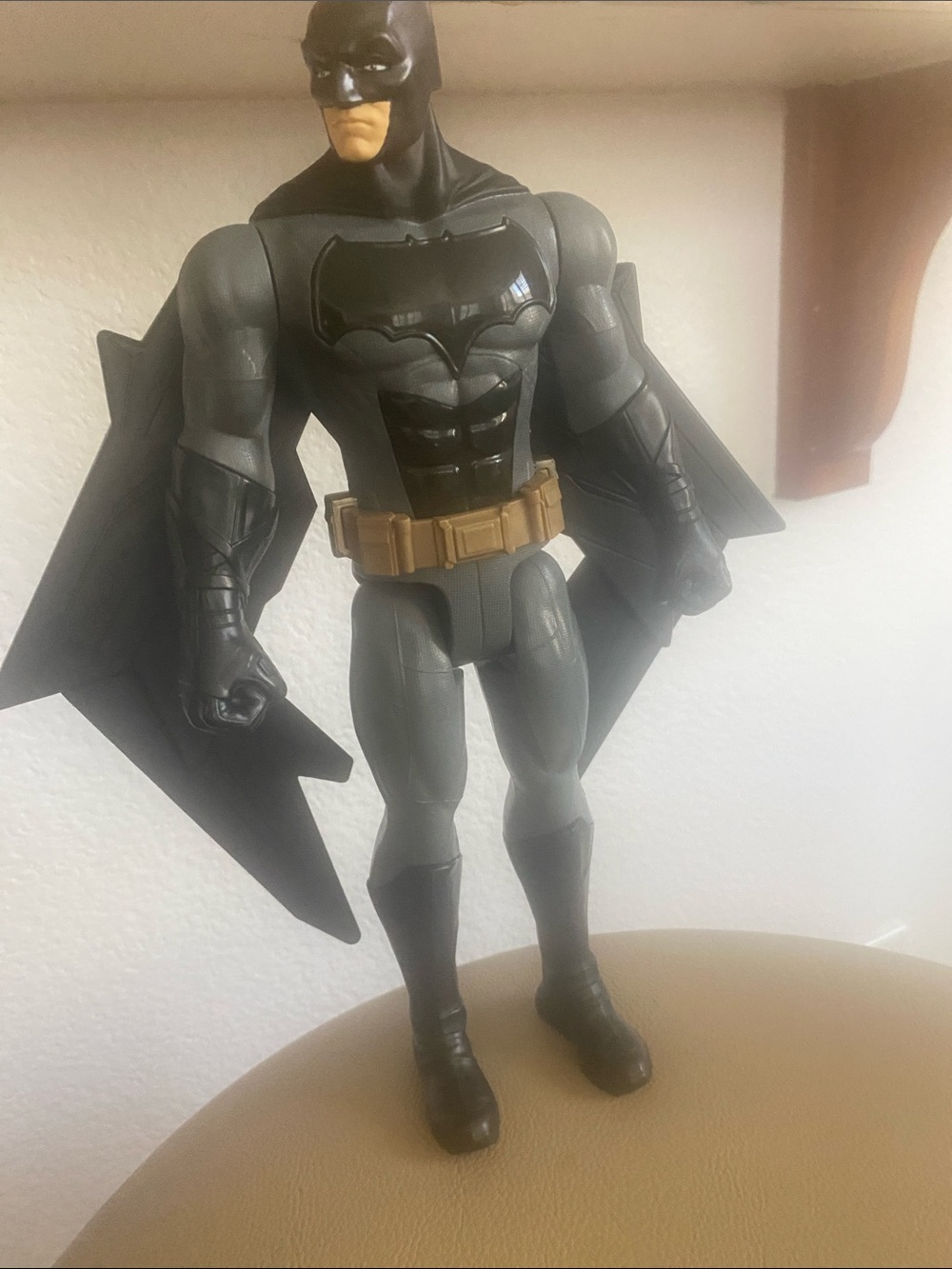 DC Comics Batman Figure - Black and Gray with Gold Belt